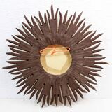 Sun mirror in wood and gilded stucco