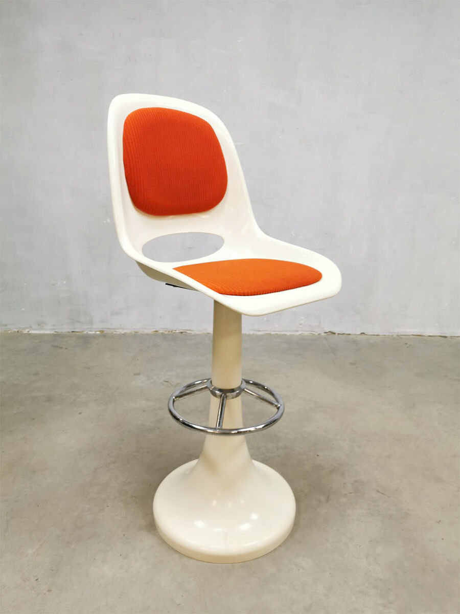 Tabourets de bar tulipes vintage space age 'duo tone'