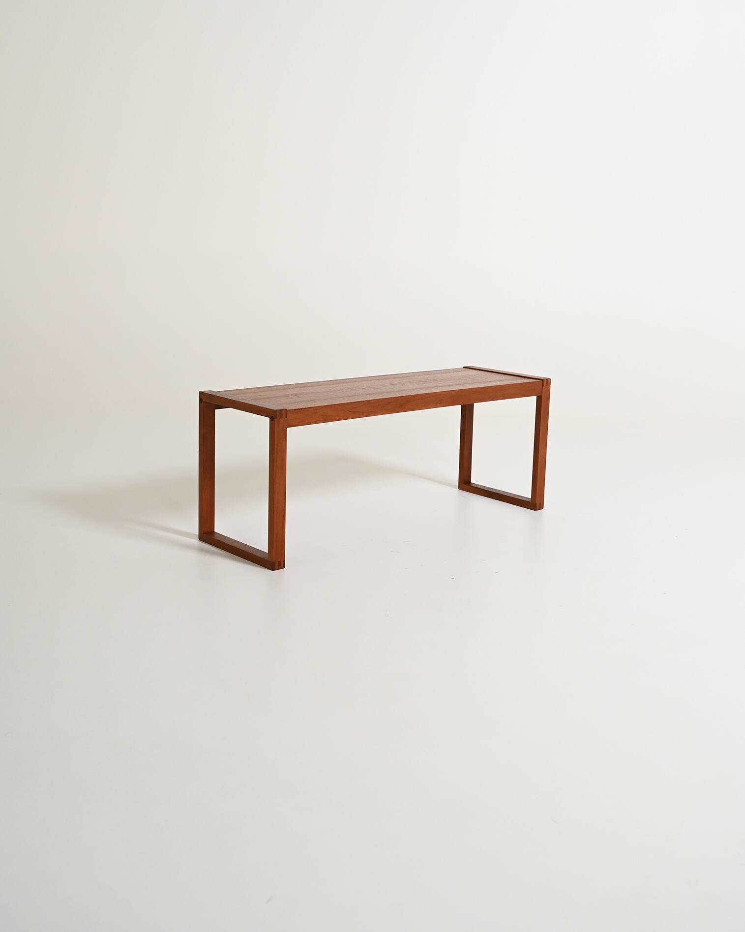 Banc en teck scandinave, années 1960