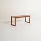 Banc en teck scandinave, années 1960