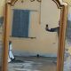 Miroir En Bois Et Peinture Dorée , Période 800,