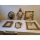Lot de 6 miroirs bois et stuc doré