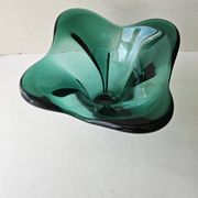 Vase en verre couleur verte vintage