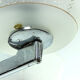Art deco ceiling light in chrome, Czechoslovakia circa 1940s