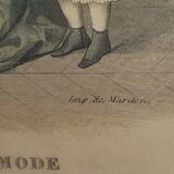 Cadre gravure de mode du 15 janvier 1853 par Héloïse Leloir, chez Maritan