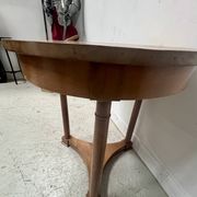 19th century round Empire-style cherrywood side table