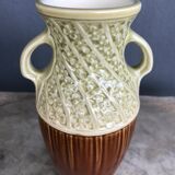 Two-tone vase decorated with flowers
