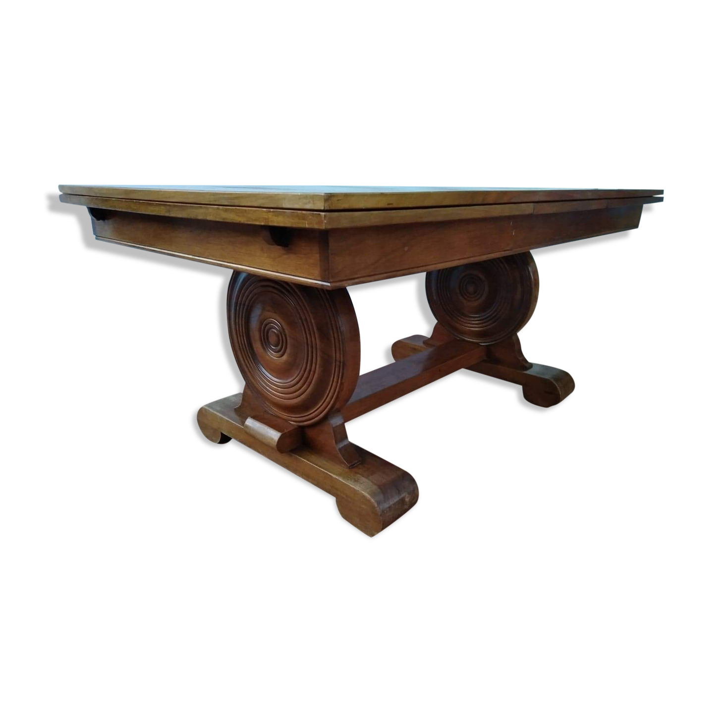 Table année 40 en chêne massif à la manière de Victor Courtray