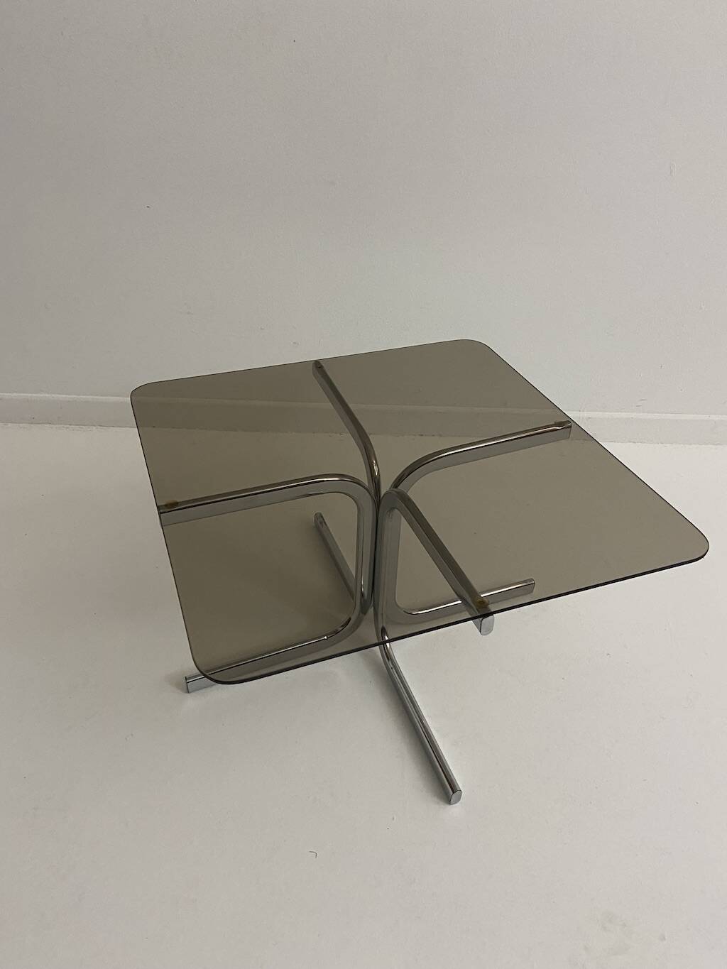 Vintage glass coffee table
