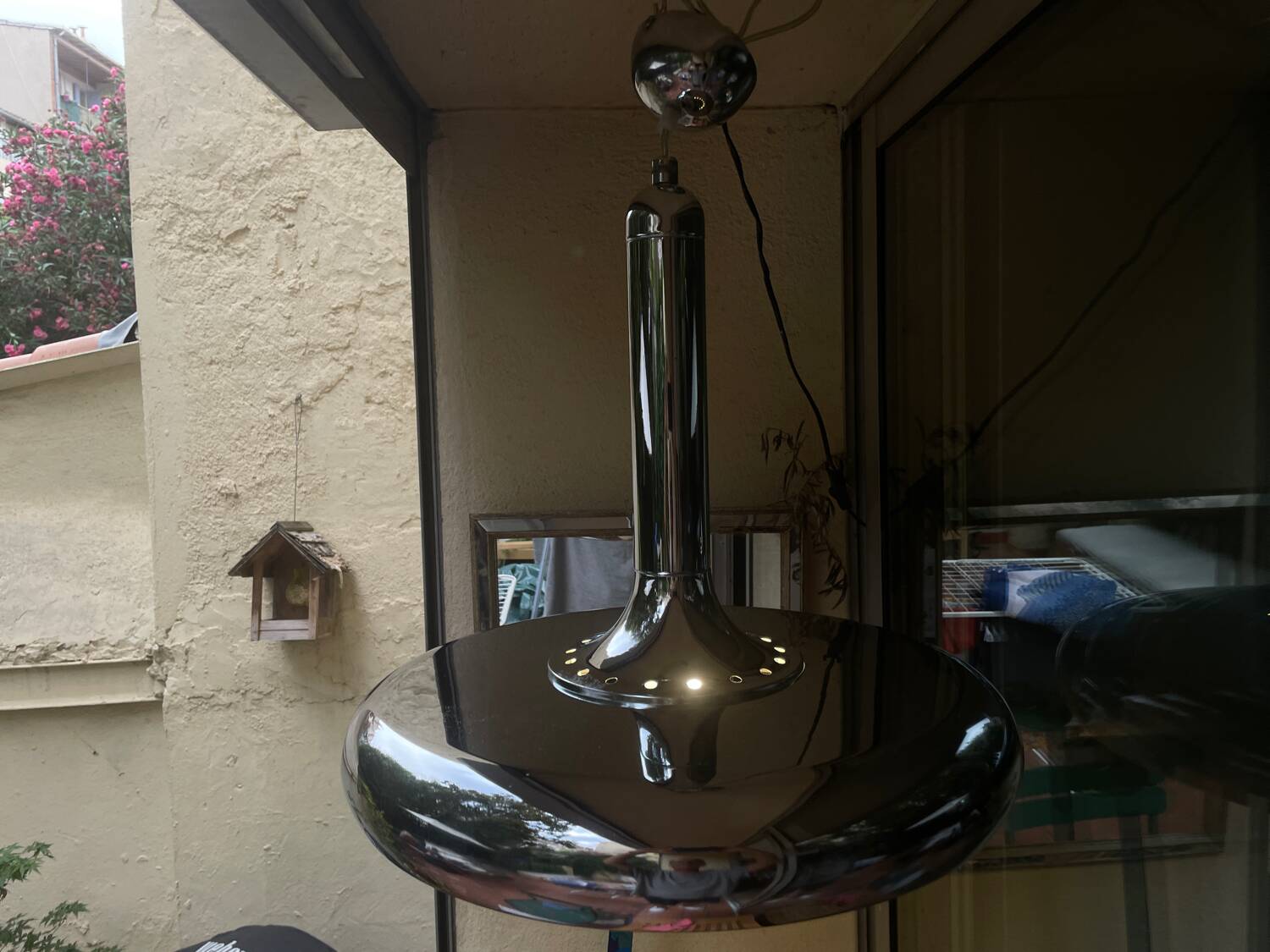 Chrome metal suspension Space edge 70s