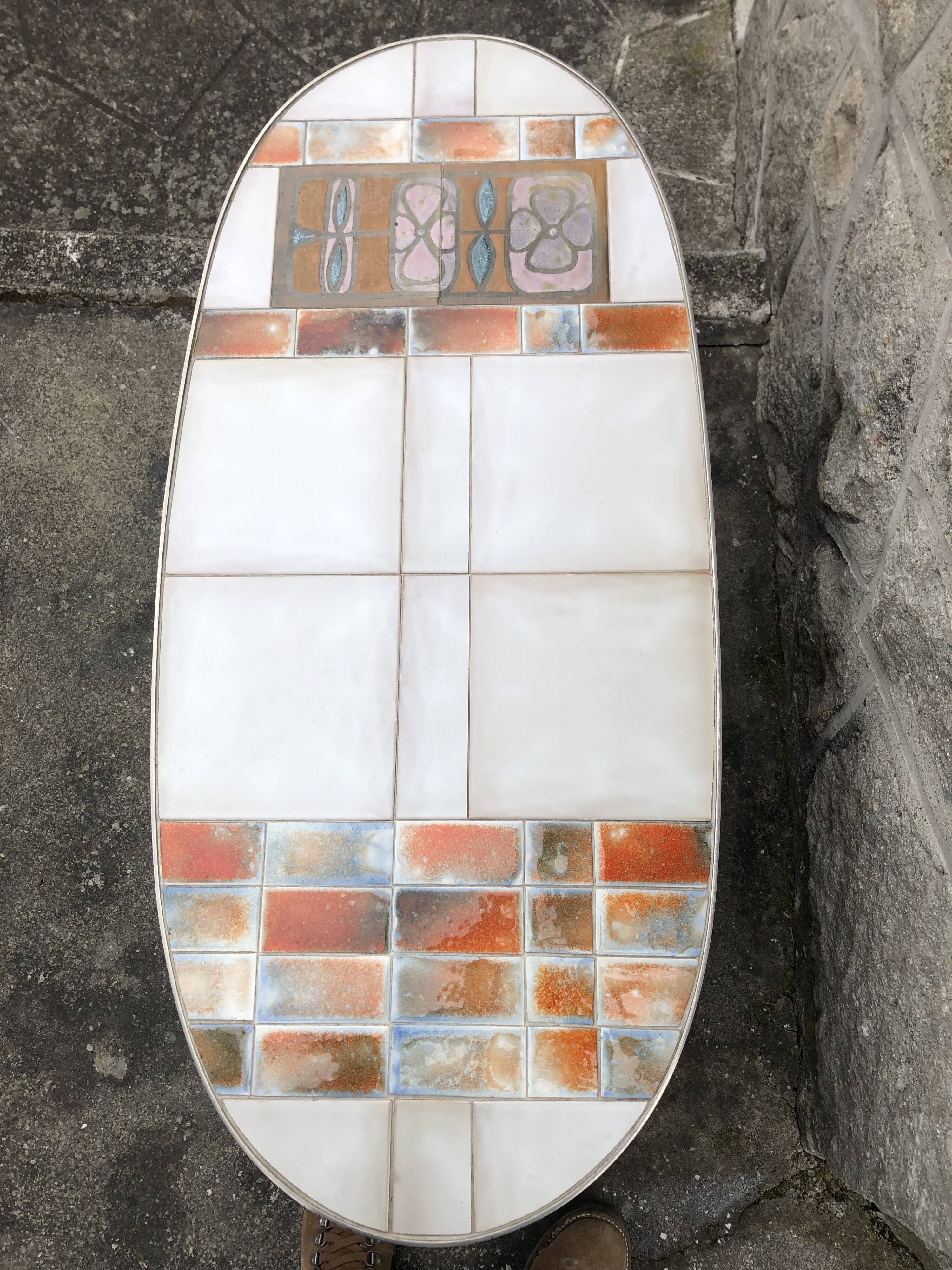 Ceramic coffee table by Jean Gregorieff