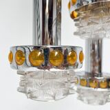 Lustre Cascade massif à 4 lumières, années 1970