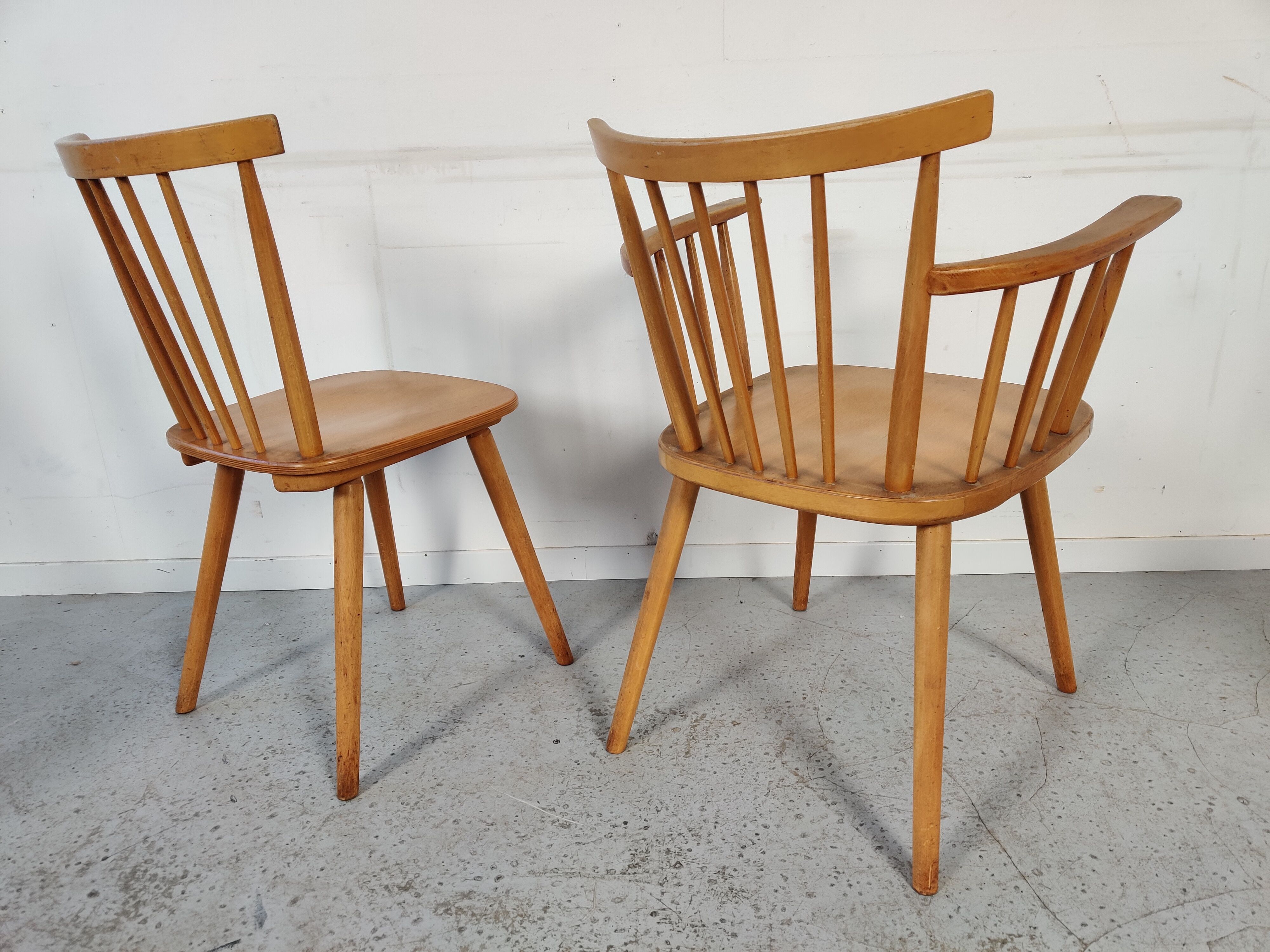 4 Vintage Scandinavian Hiller chairs, 60s