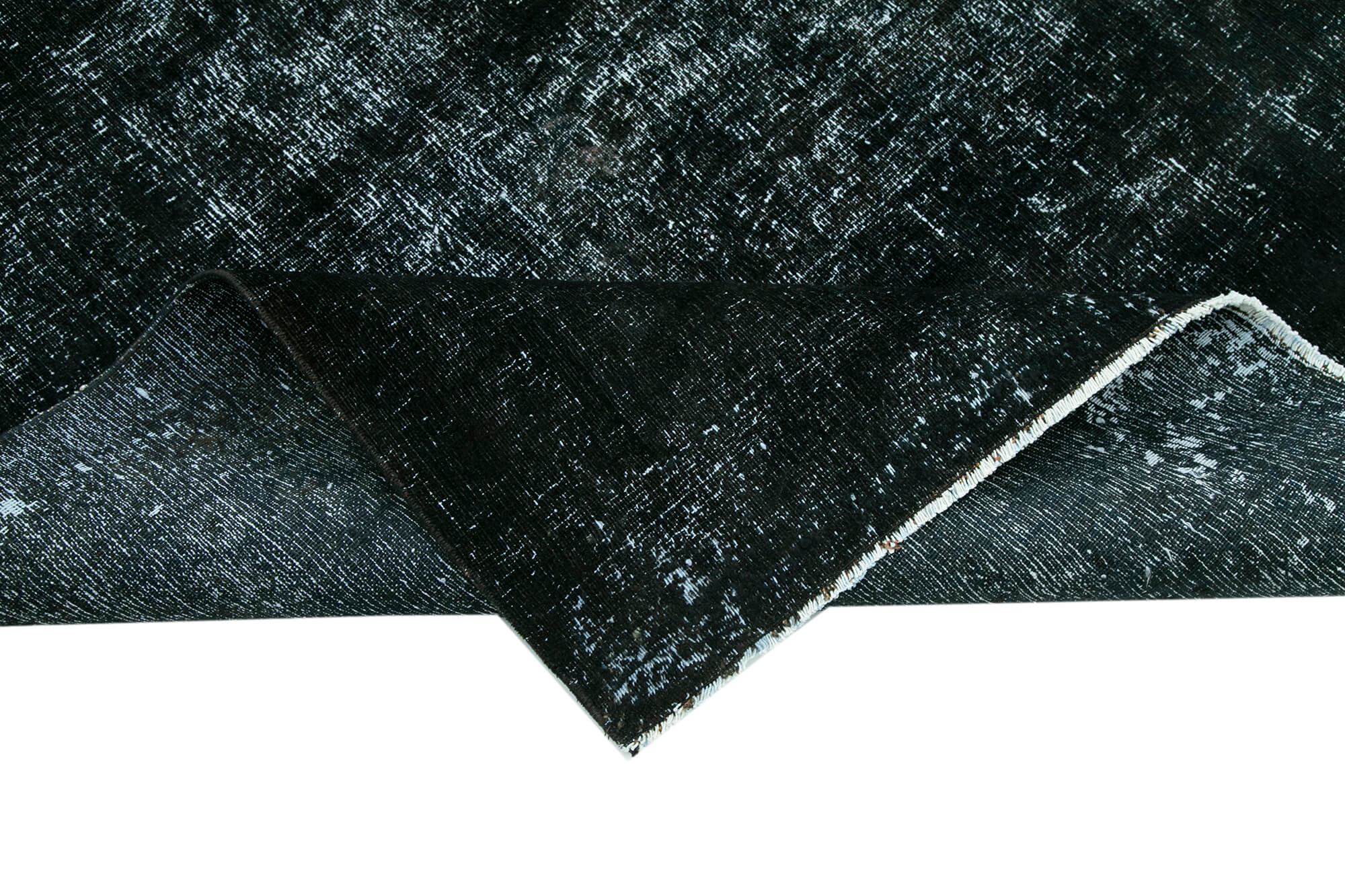 Handwoven Persian Overdyed 292 cm x 386 cm Black Wool Carpet