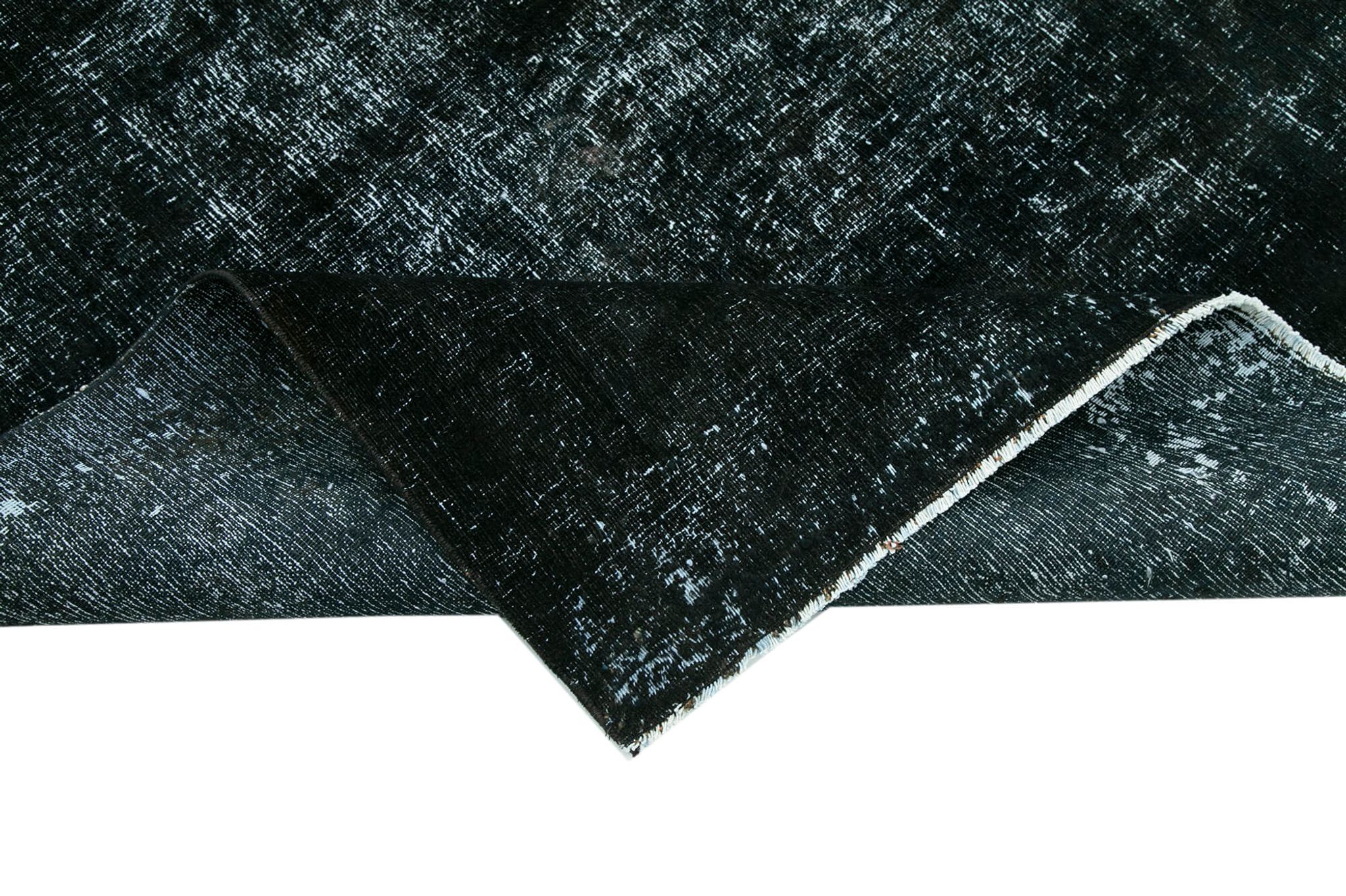 Handwoven Persian Overdyed 292 cm x 386 cm Black Wool Carpet