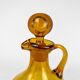 Service à alcool en verre ambré bullé 1960