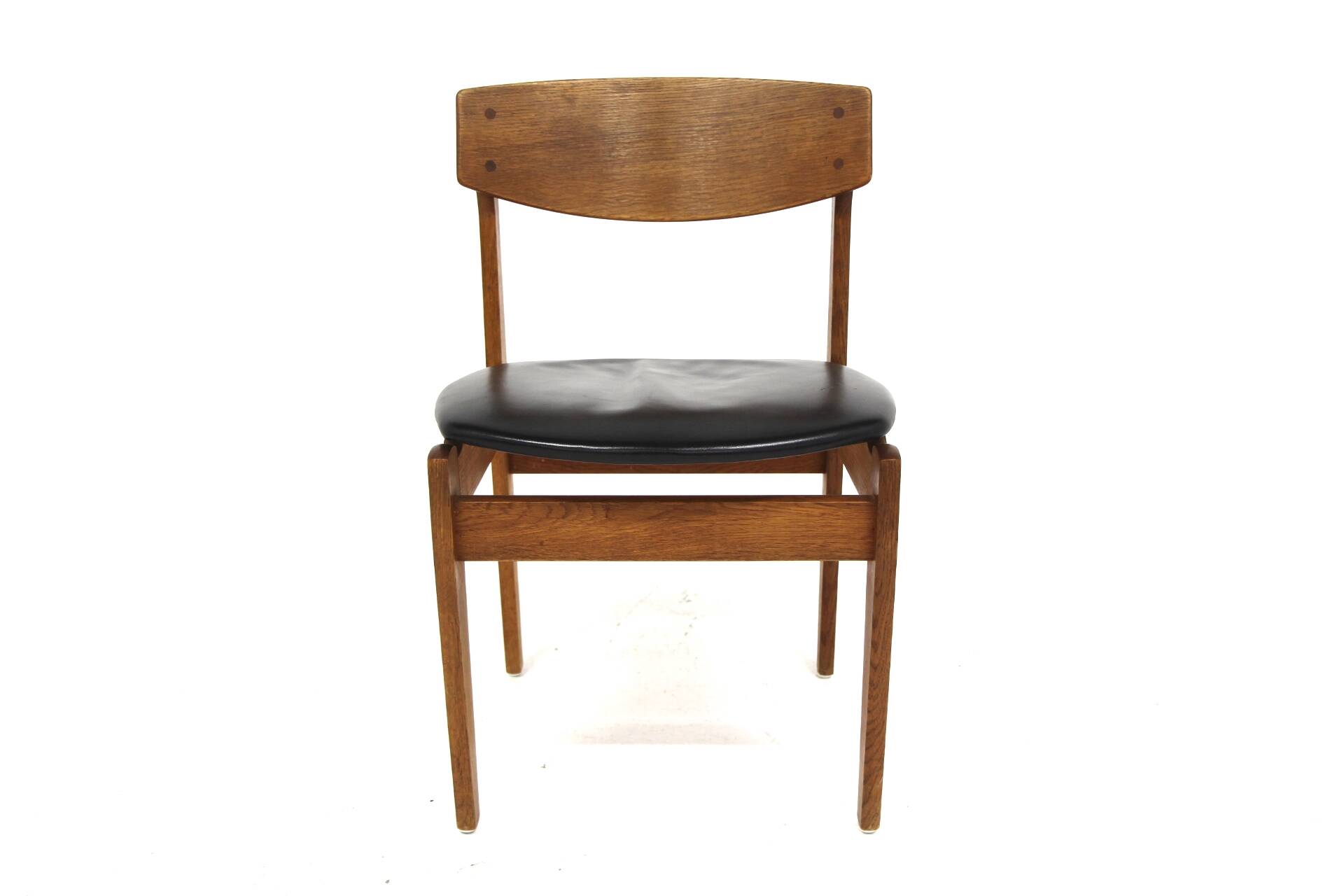 Set of 6 leather chairs, FDB Møbler, Denmark, 1960s