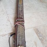 Nordic skiing in wood and skin former