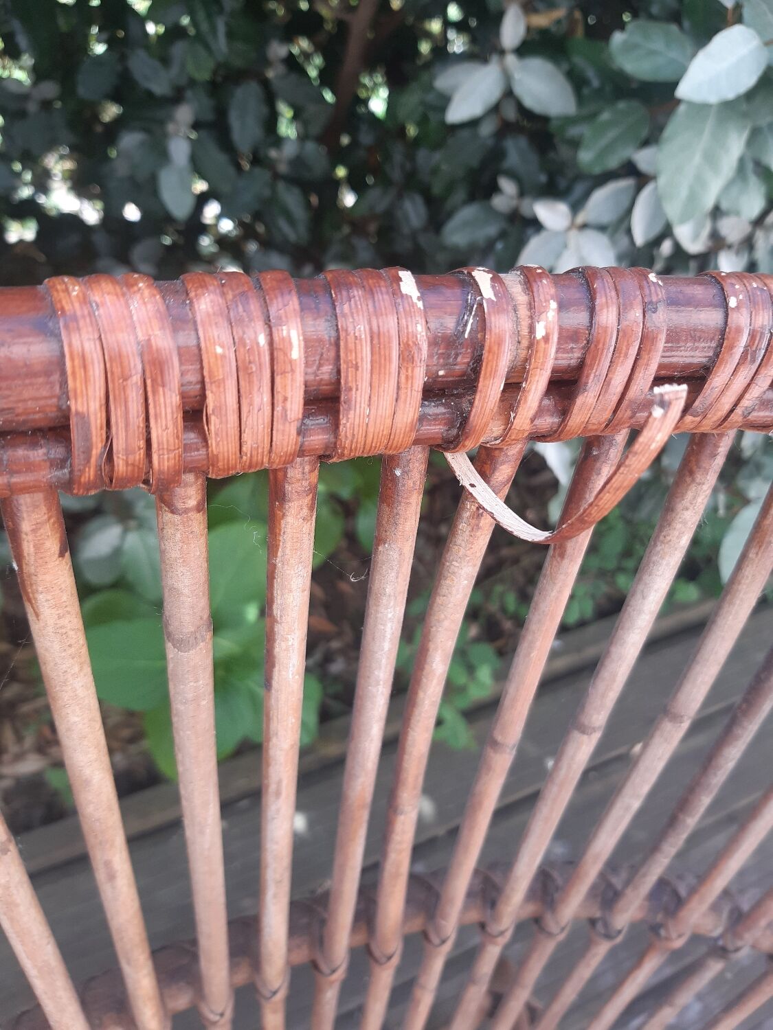 Vintage rattan armchair