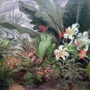HSP painting "Garden corner" by Ludovic Regnier (1851-1930) student of Pils + frame