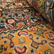 Vintage persian living room rug handwoven red wool ardebil carpet area rug- 197x292cm