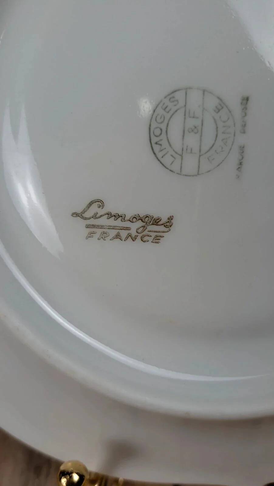 Soucoupe ancienne Limoges dorures