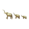 Trio brass elephants