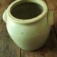 Grey glazed stoneware pot with two handles