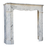 Pompadour model fireplace in blue Turquin marble from around 1880, one pair available.