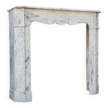 Pompadour model fireplace in blue Turquin marble from around 1880, one pair available.