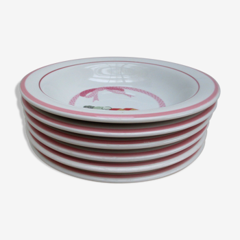 6 ceramica quadrifoglio earthenware assiettes made in italy