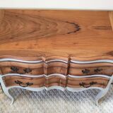 Walnut crossbow chest of drawers