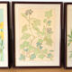 4 floral lithographs 1900