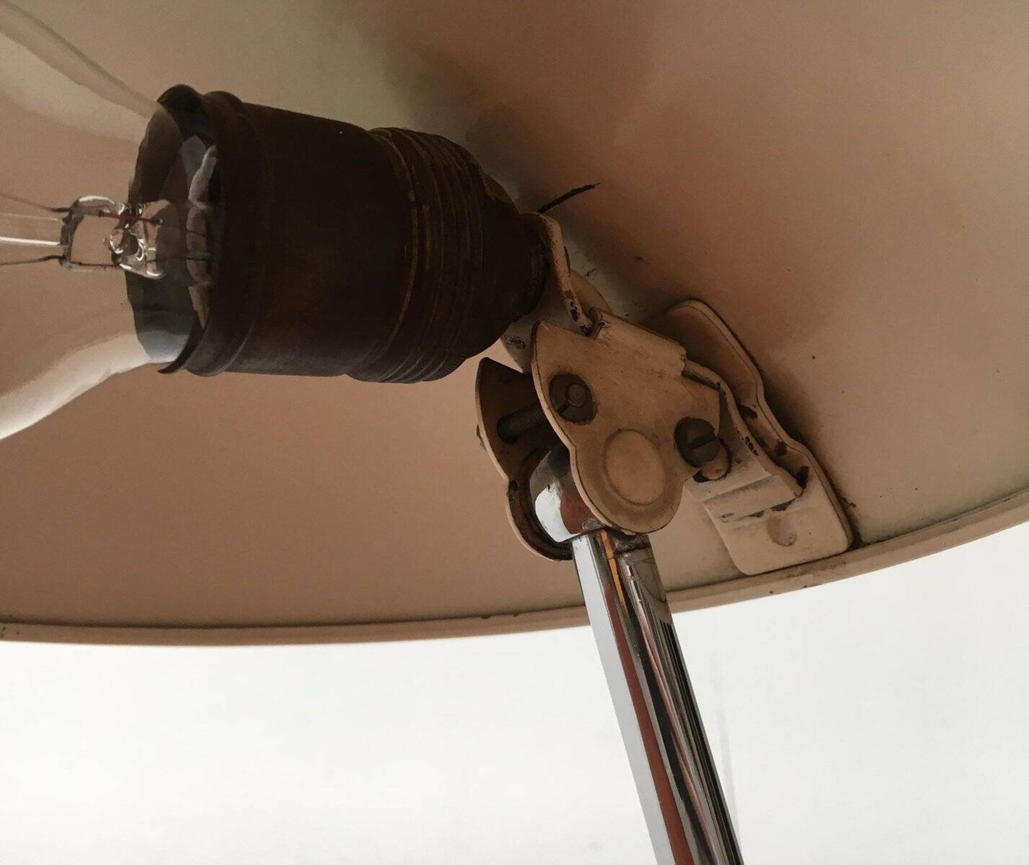 Mid-Century German table lamp model 6761 in metal by Christian Dell for Kaiser Leuchten, 1960s.