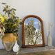Vintage ethnic rattan mirror