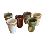 6 verres mug en grès