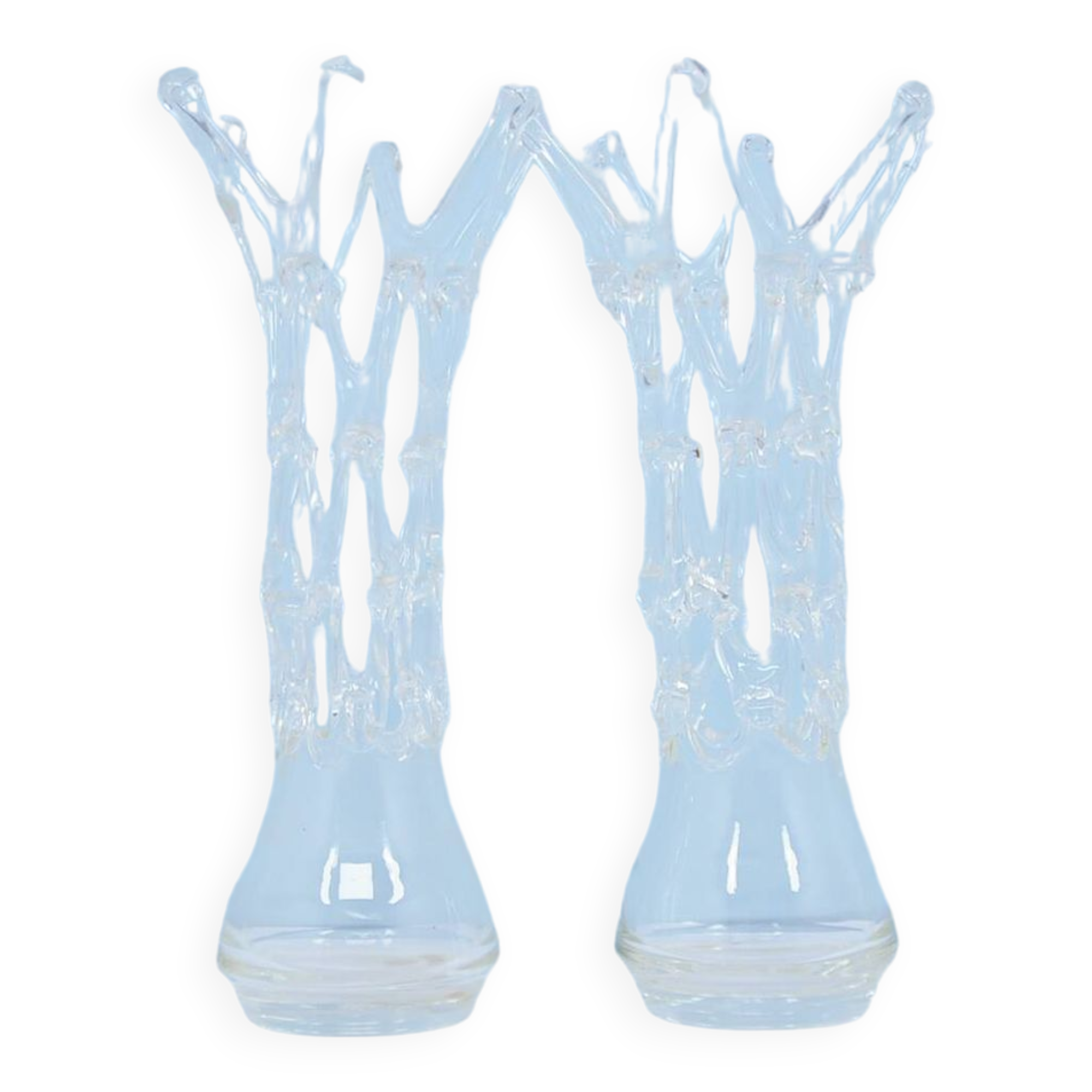 vintage set of mouth blown vases probably by Ion Tamaian