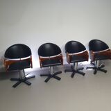 4 x '80s Italian barber chair, height adjustable