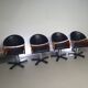 4 x '80s Italian barber chair, height adjustable