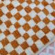 Berber rug in brown and beige check pattern - 206 x 154 cm