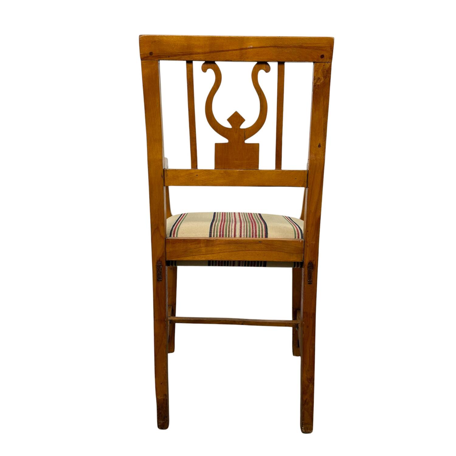 Dutch Empire Lyre Back Armchair in Cherrywood