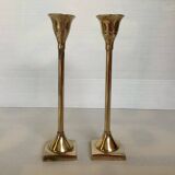 Pair of brass candlesticks