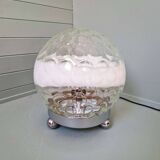 Large table lamp in blown honeycomb glass, 1970.