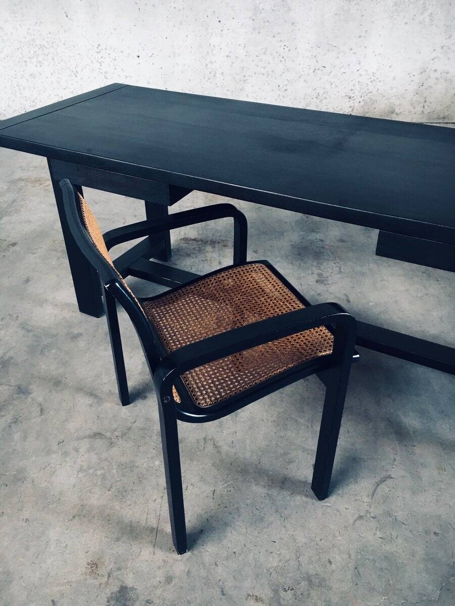 Italian Design Bentwood & Webbing Armchair, 1970s