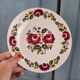 Ensemble de 12 assiettes creuses Moulin des Loups Ottawa – Fleurs bordeaux