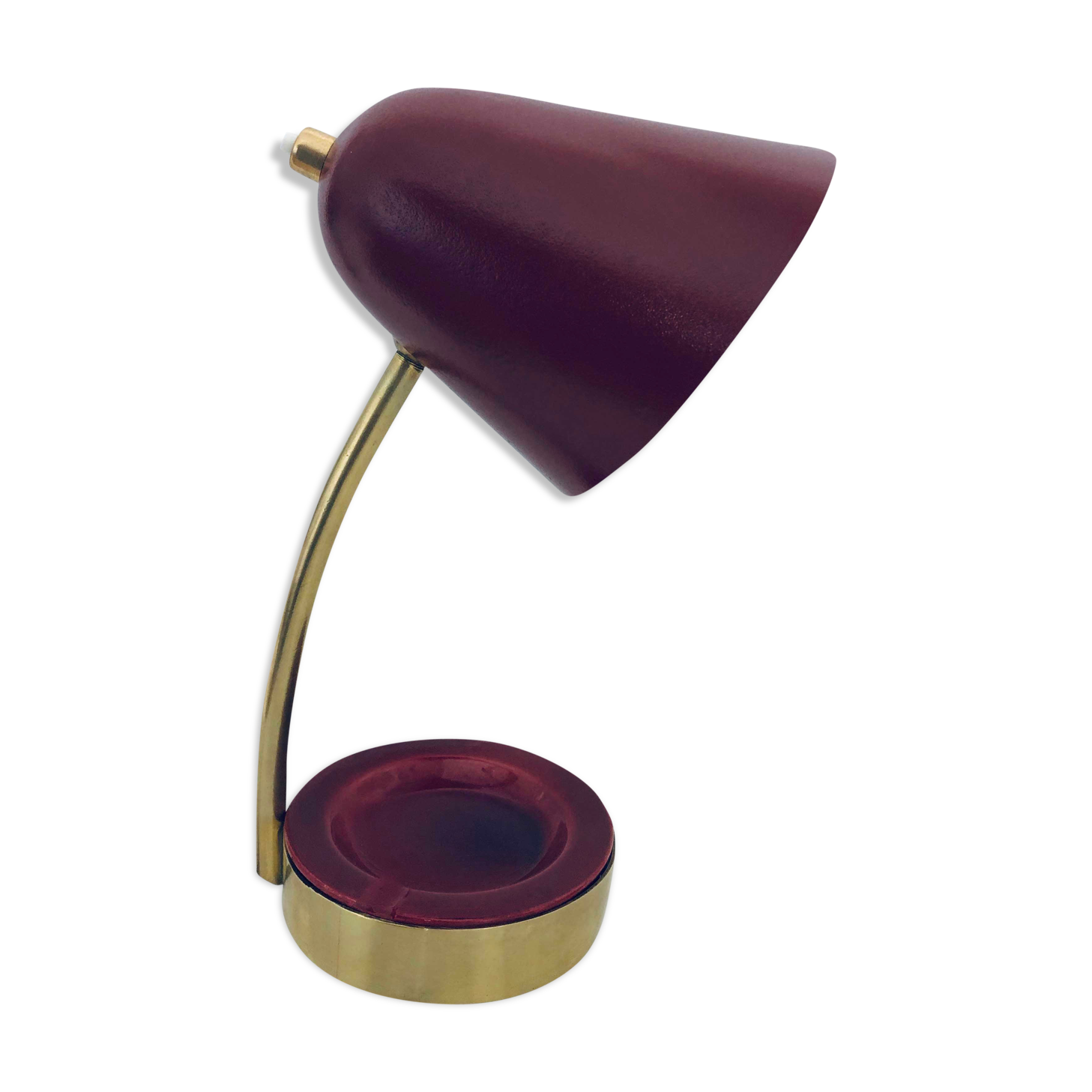 Brass and ceramic bedside lamp 1950