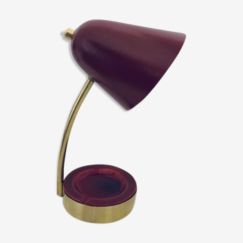 Lampe de chevet en laiton et céramique 1950