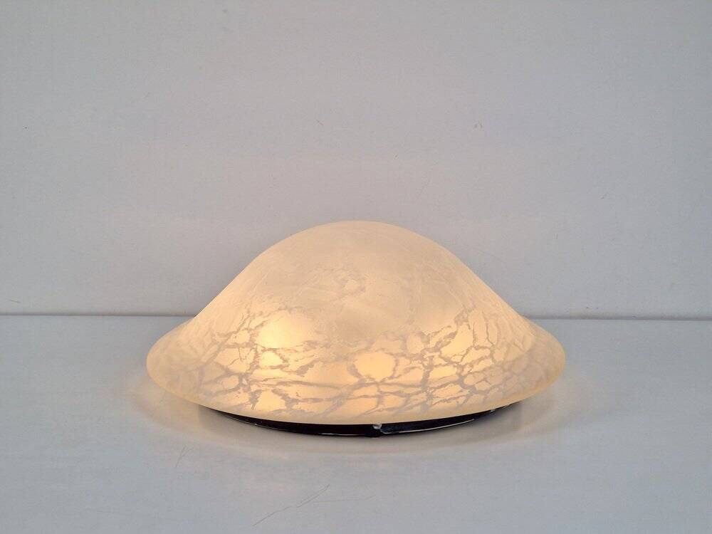 Vintage Mushroom Ceiling Lamp in Glass, 1970s
