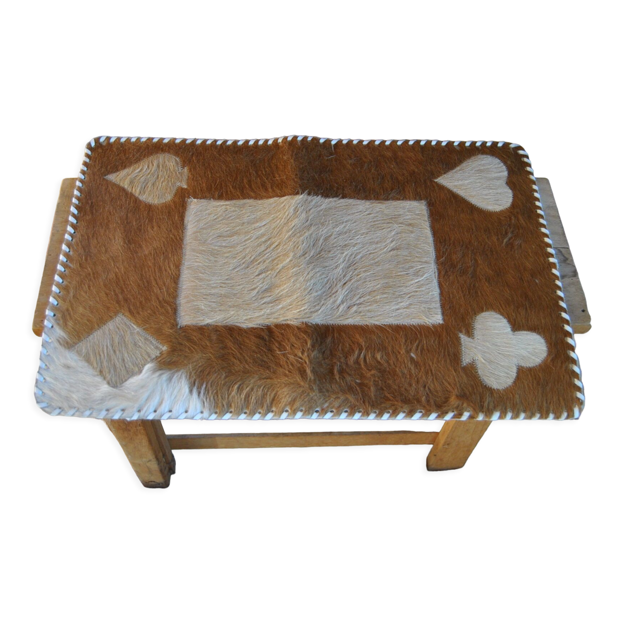60s Cowhide Card Game Mat