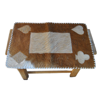 60s Cowhide Card Game Mat